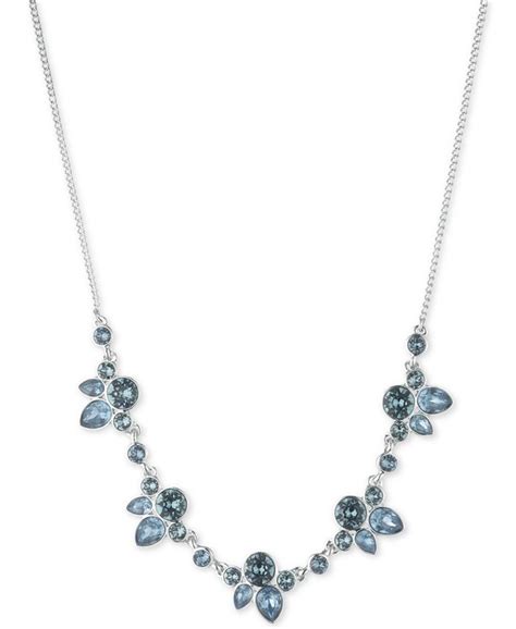 givenchy teal crystal necklace|Givenchy crystal stone collar necklace.